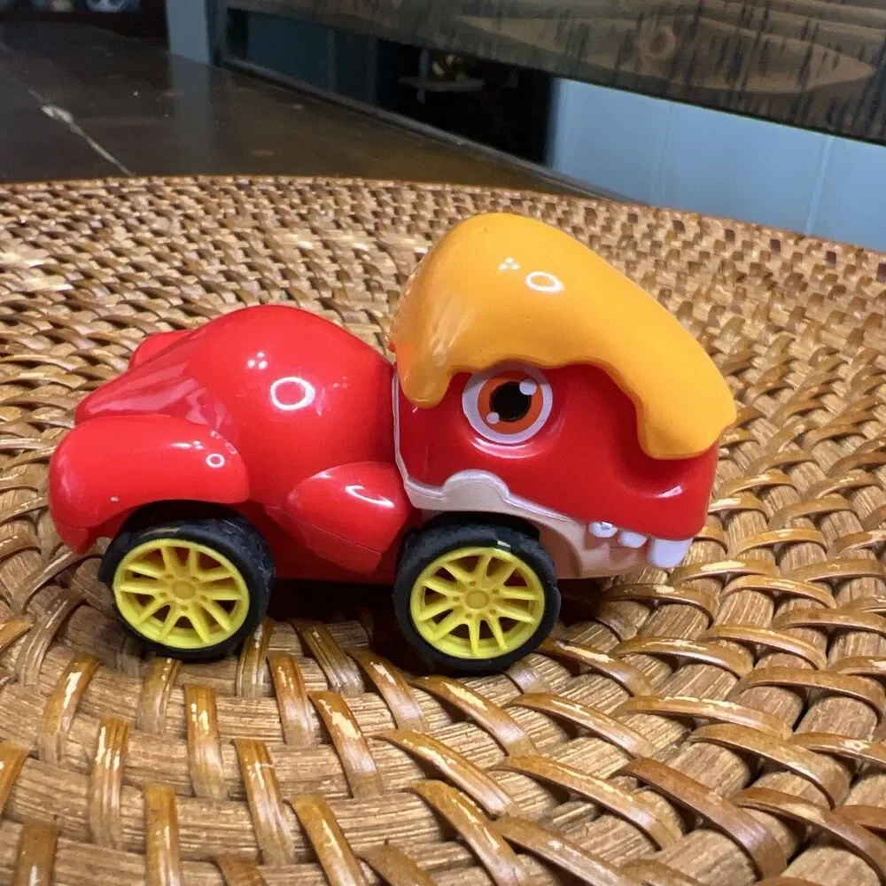 Dinosaur Kids Car Toy Set 4 Pieces Mild Wear On Tires Collectible